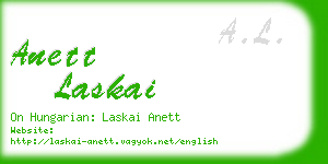 anett laskai business card